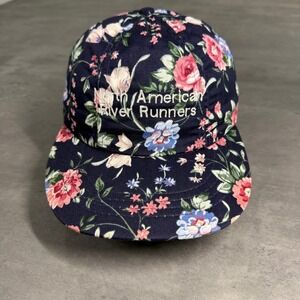 North American River Runner Rafting Hat Flower Floral Hat Leather Strap USA Made